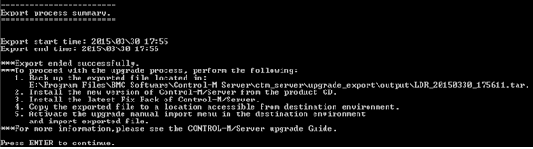 S_Upgrade_CTM_Server_Export_Process_Summary